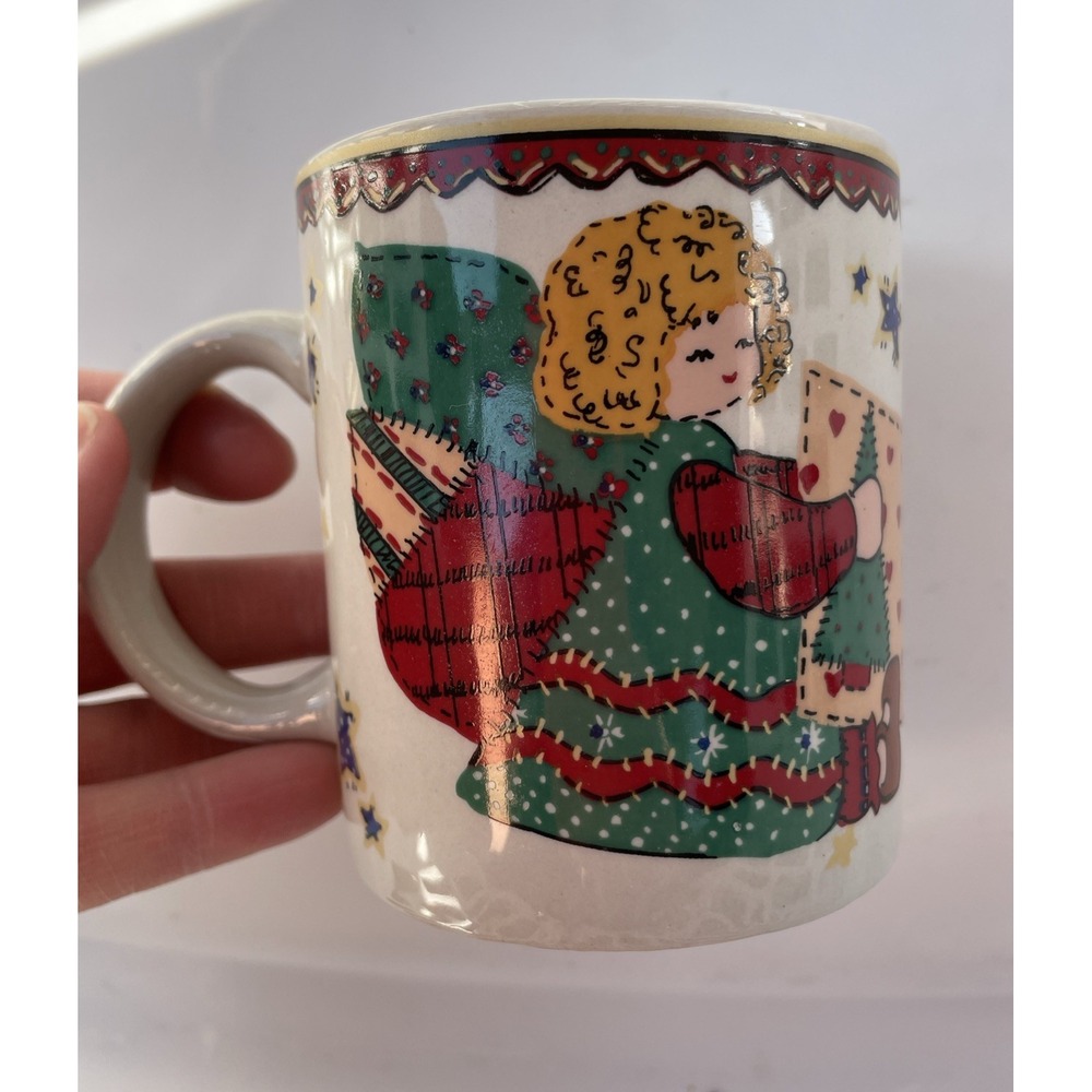 Vintage‎ Gibson Housewares Christmas Angel  10oz Ceramic Coffee Mug Tea Cup